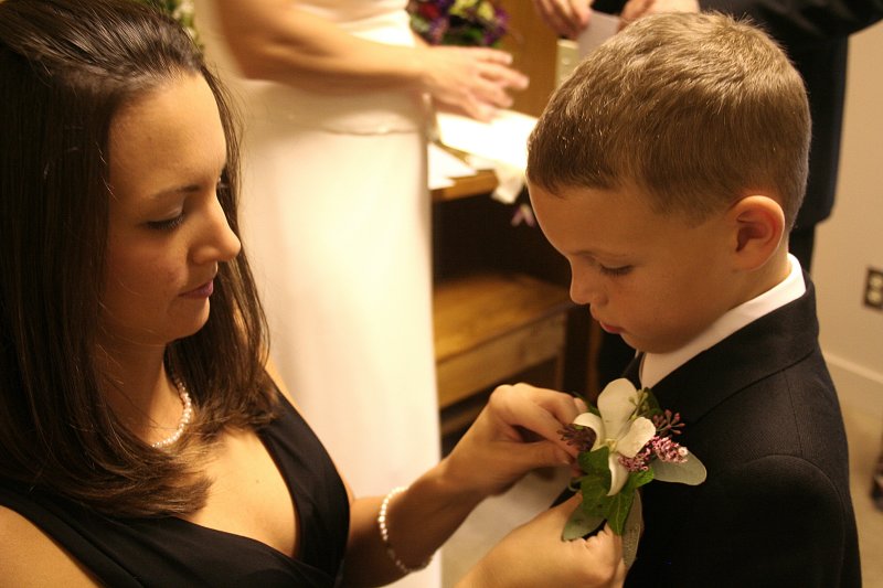 RING BEARER GETS PINNED
