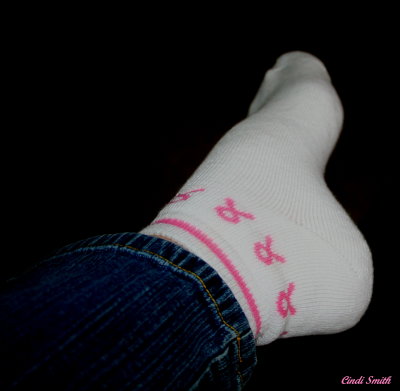 PINK RIBBONS AROUND MY ANKLE