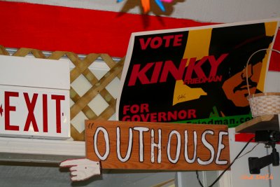 YOU VOTED FOR KINKY AND THE BATHROOM IS OUTSIDE OF THE RESTAURANT YOU ARE EATING BREAKFAST AT
