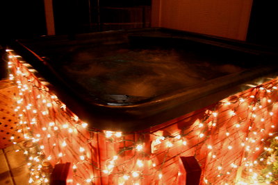 WHEN YOU PUT CHRISTMAS LIGHTS ON YOUR HOT TUB AND WIRE THEM TO YOUR NEIGHBOR'S HOUSE BECAUSE YOU CAN'T PAY THE BILL.