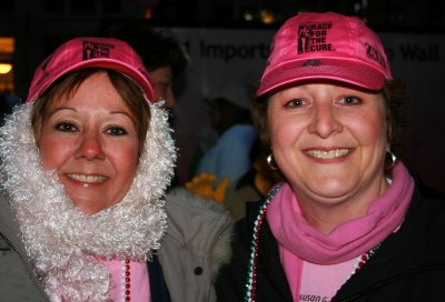 ME KEEPING MY EARS WARM AND MY FRIEND AND FELLOW SURVIVOR, JEANNE
