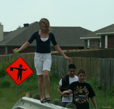 WALKING ON THE GUARDRAIL