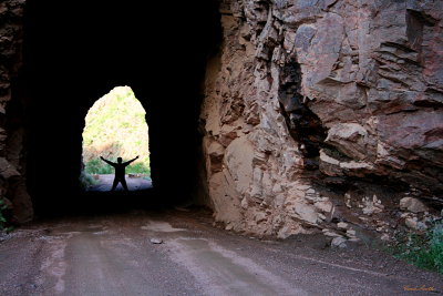STANDING IN THE MOUNTAIN TUNNEL OFF THE BEATEN PATH