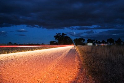 Country Road - at night. Feb- 17th