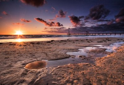 Brighton  Beach  Sunset