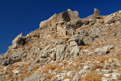 Ruins of the Pheraklos castle on the south coast