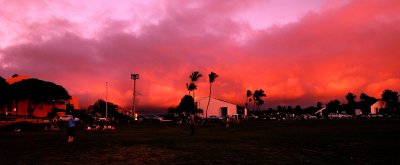 Sunset Creating Unusual Colors, Kihei, Maui