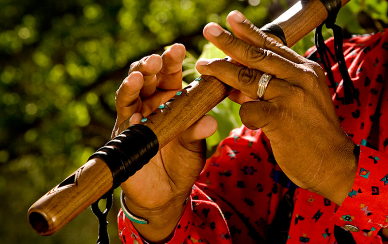 Travis playing my flute 2