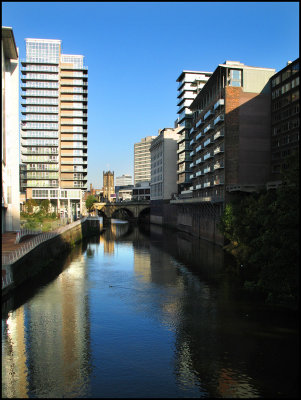 Manchester Cathedral and River Irwell