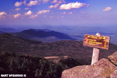 Trail Sign On Whiteface Mountain