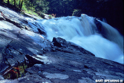 Auger Falls And Puddle Reflection