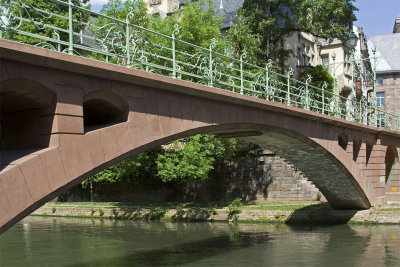 One of the many bridges in Strasbourg.