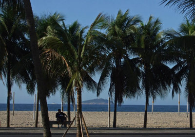 Copacabana beach in Winter