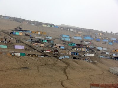 A Stage 1 shantytown on the outskirts of Lima