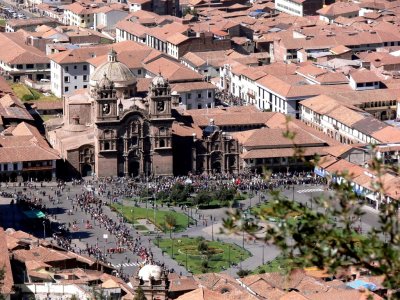 Parade Rehersal in the Main Square in Cuzco