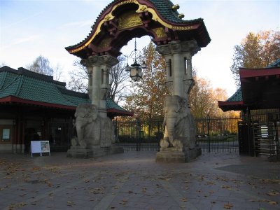 exotic elephant gates marks the gateway to the Berlin Zoo