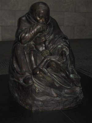 Kathe Kollwitz's heart-wrenching sculpture Mother and her Dead Son, also known as Pieta