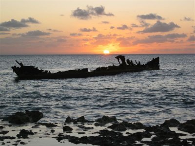 The story goes that the ship was carrying a load of dry grain and rice whenit began taking on water, causing the grains to swell and sink the vessel.