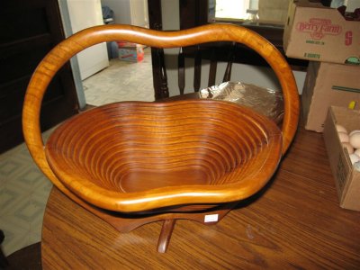 wooden bowls, this one looks like an apple to me