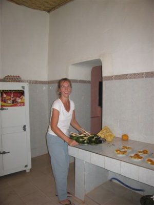 in the kitchen