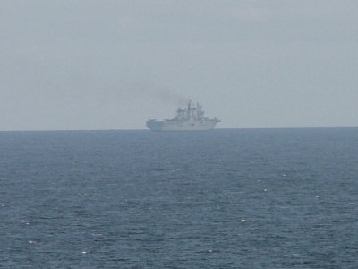 HMS Illustrious Norwegian Coast  Misty and Rainy.JPG