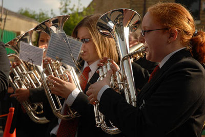 Ladies Trumpet Blowers