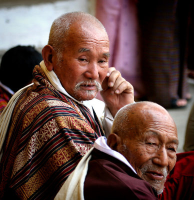 two elderly men-Bhutan