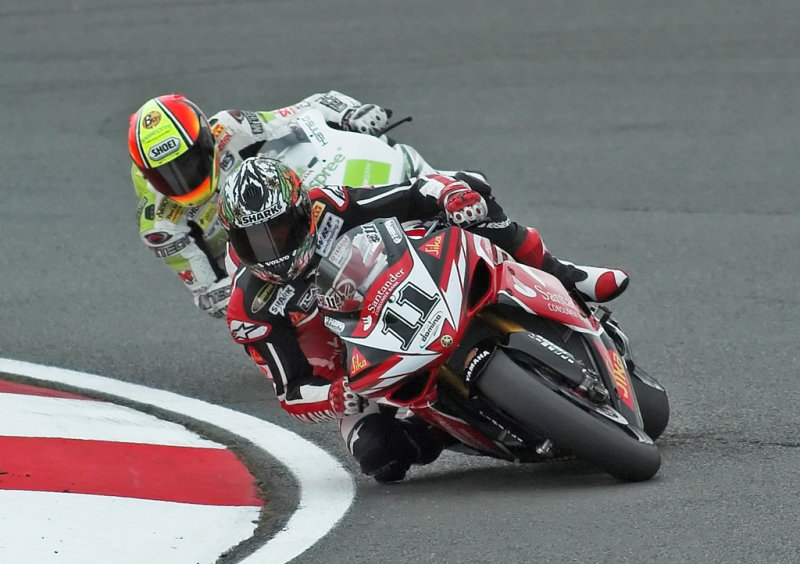 Troy Corser leading Roberto Rolfo