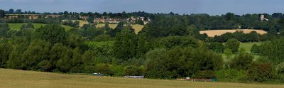 The village of Steeple Aston and the Oxford Canal as see from the Heyfords