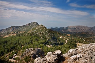 View from the memorial sculpture at Zalongo