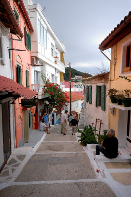 Parga - steps down from the Kastro