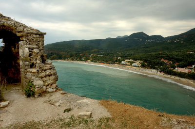 View towards Valtos Beach from the top of the Kastro