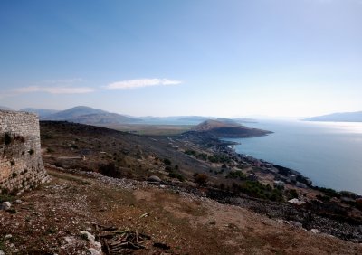 View from Lekuresi Castle toward Butrint