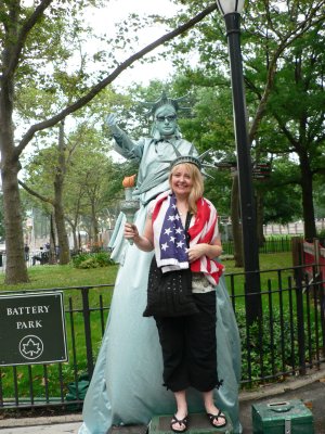 me and Lady Liberty hanging out in the park
