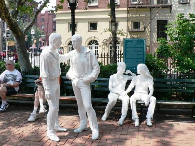 George Segal scultpures in Christopher Park