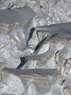 HUGE pieces of ice of a Zermatt glacier