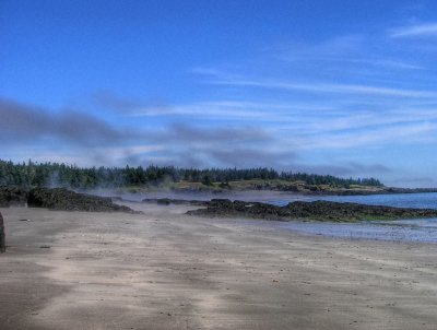 Fog on Beach at Deep Cove
