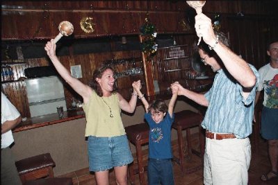 family dancing