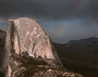 Half Dome from Glacier Point with Rainbow Closeup.jpg