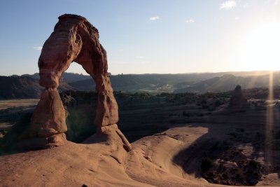 Delicate Arch from rear angle at sunset wide.jpg
