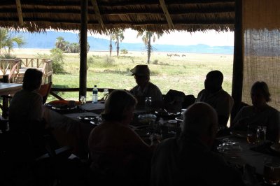 Dining with a view... of zebras