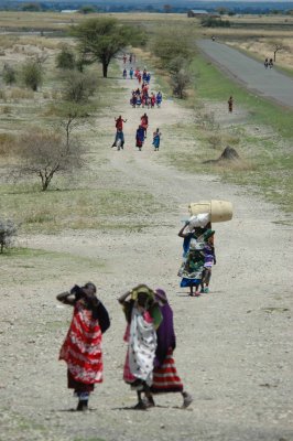 Walking miles to the market