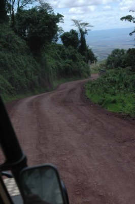 Skirting the crater rim jungle