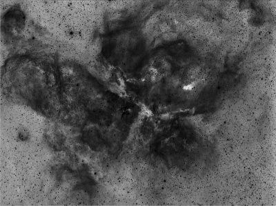 Eta Carina Nebula Ha negative view