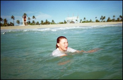Haulover Beach, in the water
