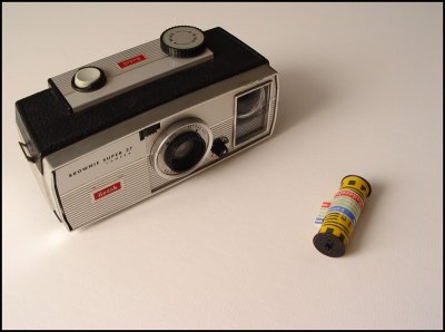 Kodak Brownie Super 27 camera and Kodacolor II film