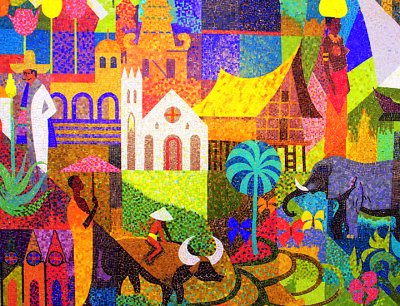 Bank of America mosaic detail -San Mateo