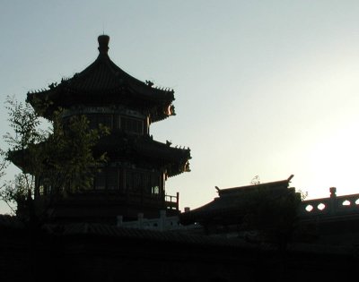 Beijing - temple silhouette