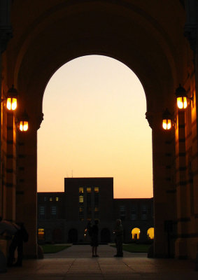 Evening sky through the Sallyport - Rice University