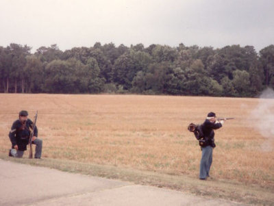 Springfield rifle firing demo. Malvern Hill, VA National Park